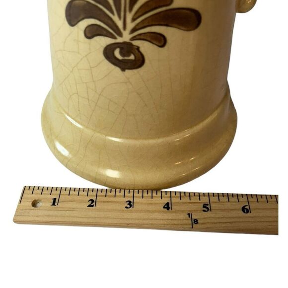 Vtg Kitchen Pfaltzgraff VILLAGE Coffee Tea Pot Distressed Stoneware Note Flaw - Picture 10 of 16